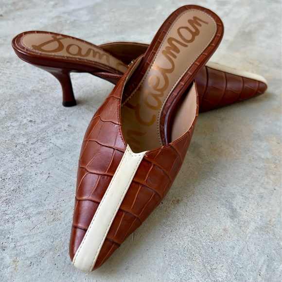 ✨ Sam Edelman “Tev” Pointed-Toe Leather Mule Pumps – Women’s 6 - Picture 4 of 5